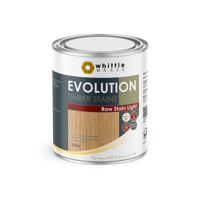 Whittle Waxes Light Raw Stain Timber Finish in 1 litre bottle
