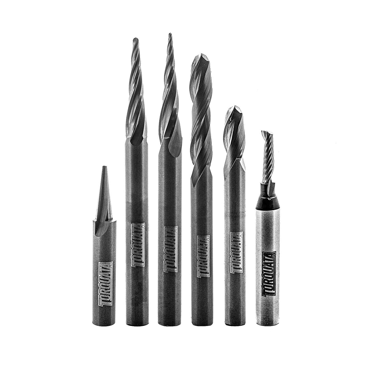 Torquata Set of 6 Spiral CNC Router Bits