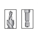 Milescraft HDPocketBit HSS Pocket Hole Jig Stepped Drill Bit 1/2in with Stop Collar