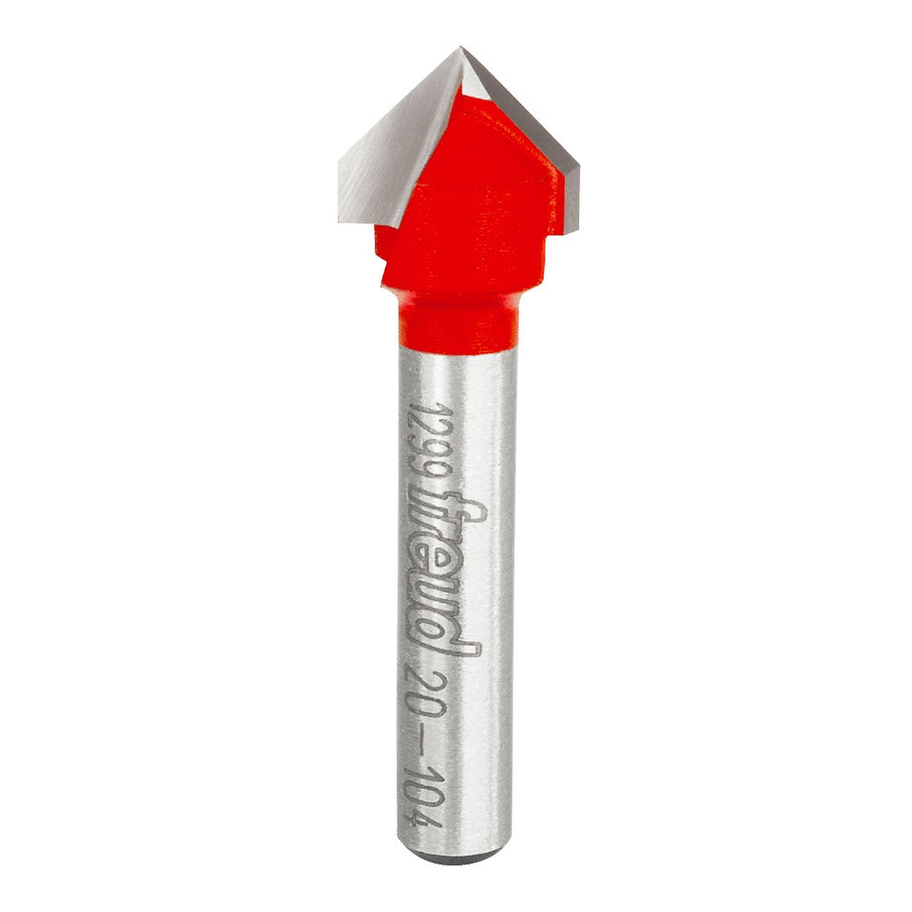 Freud V Groove Router Bit 90 Degree Angle 12.7mm Diameter 1/4in Shank