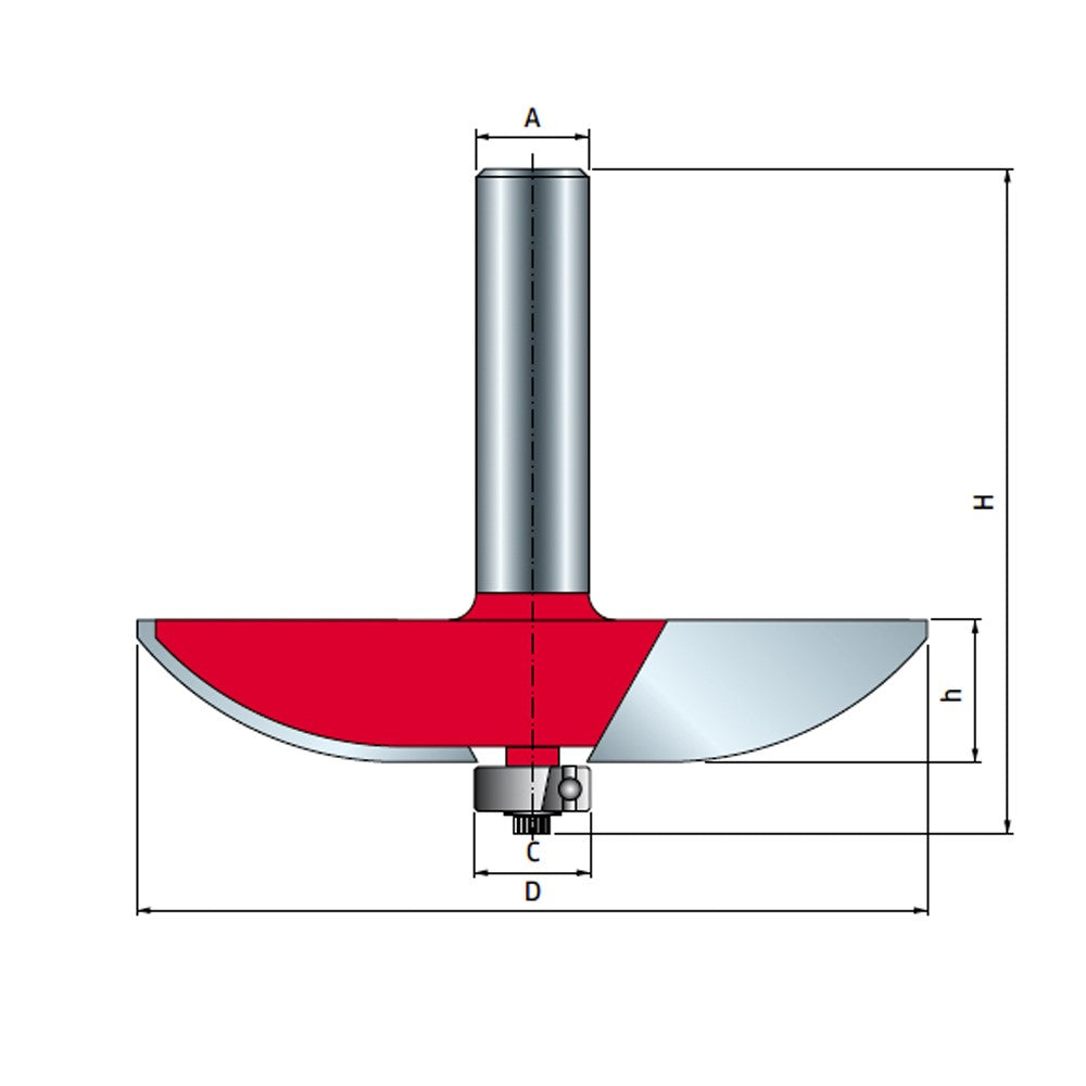 Freud Horizontal Panel Raising Cove Router Bit 1/2in Shank