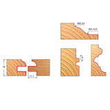 Freud Five Piece Cabinet Door Router Bit Set 1/2in Shank