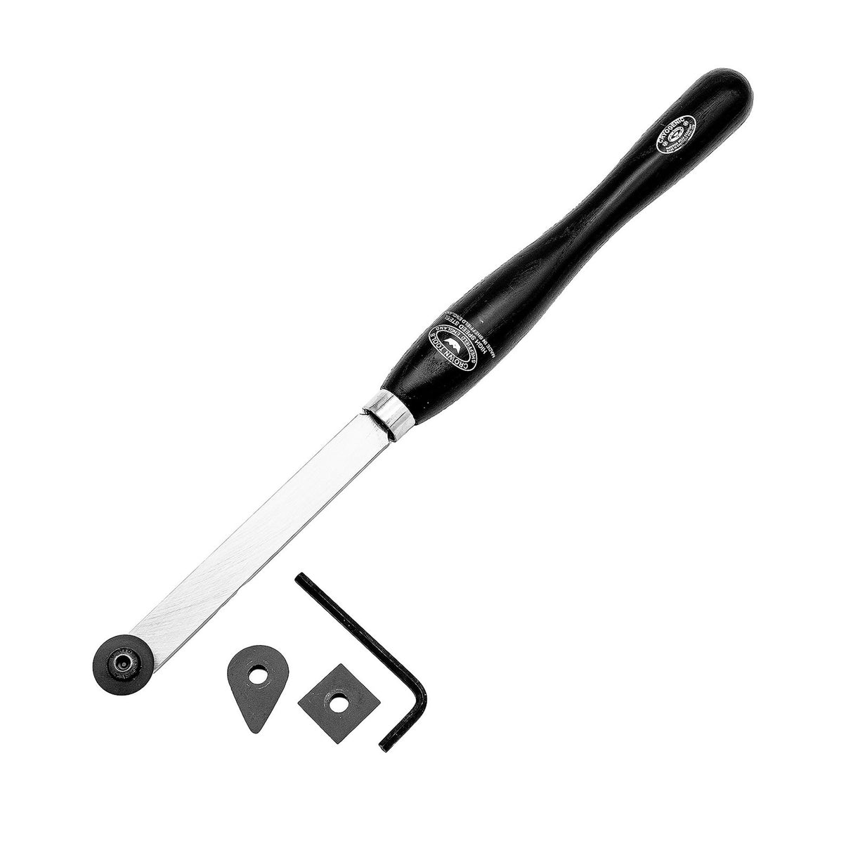Crown Scraper Multi-Tip Set M2 Cryogenic Steel Round, Square & Teardrop Cutters Woodturning Tool
