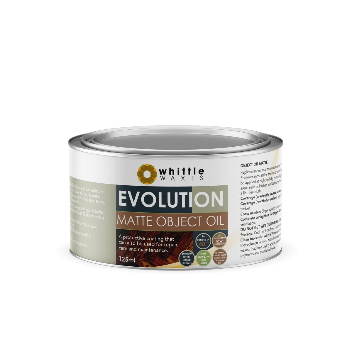 Whittle Waxes Evolution Object Oil Matte Sheen Quick Drying Maintenanc