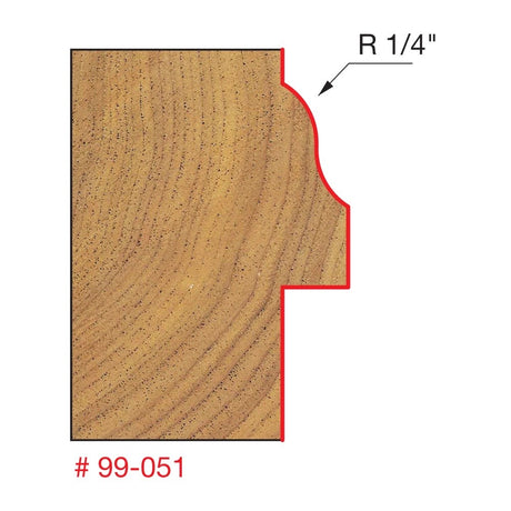 Freud Window Sash & Rail Router Bits 1/2in Shank - Detailed view of 99-051 profile bit for creating divided lite window sashes
