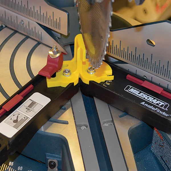 Milescraft AngleFinder with Retractable Edge Guides Mitre Saw Setup