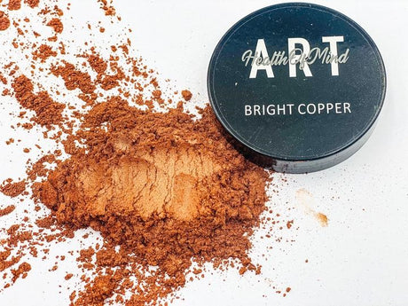 Health of Mind Art Bright Copper 50g Pearlescent Pigment Mica Powder for Epoxy Resin