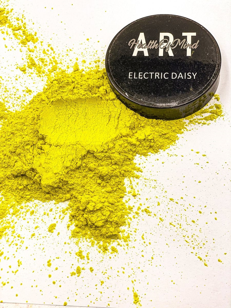Health of Mind Art Pearlescent Pigment Mica Powder for Epoxy Resin - Electric Daisy 50g