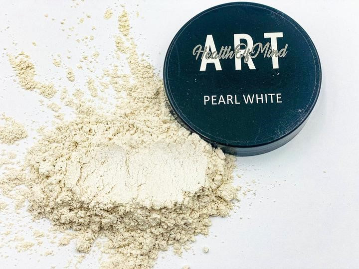 Health of Mind Art Pearl White 50g Pearlescent Pigment Mica Powder for Epoxy Resin
