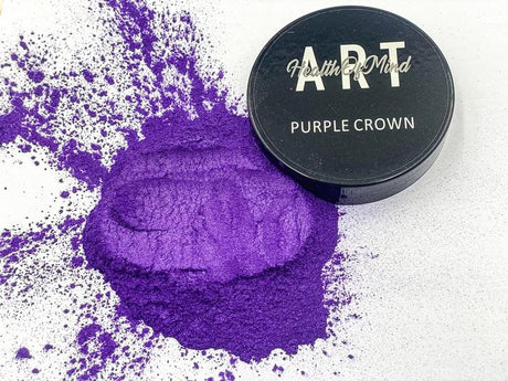 Health of Mind Art Pearlescent Pigment Mica Powder for Epoxy Resin - Purple Crown 50g