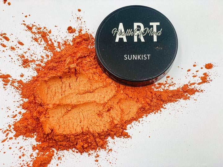 Health of Mind Art Pearlescent Pigment Health of Mind Art Pearlescent Pigment Mica Powder for Epoxy Resin - Sunkist 50g - Sunkist
