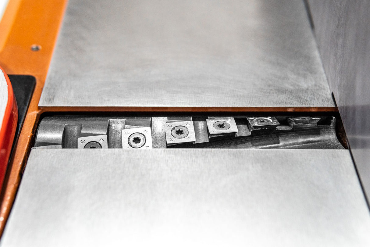 Sherwood 6in Benchtop Jointer with Helical Spiral Head 2HP, ideal for precision woodworking on various materials