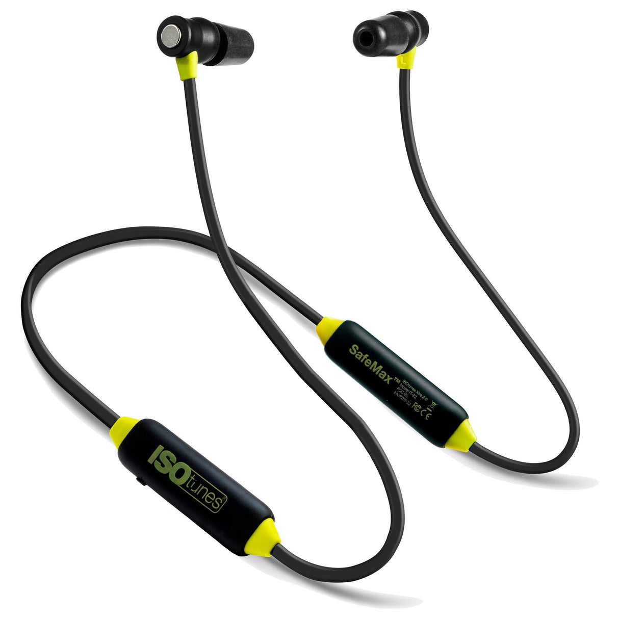 ISOtunes XTRA 2.0 Bluetooth Noise-Isolating Earbuds - Yellow/Black Headphones