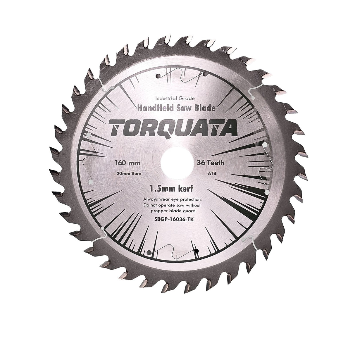 Torquata 160mm Diameter 20mm Bore Thin Kerf General Purpose Circular Saw Blade suits Circular Power Saws
