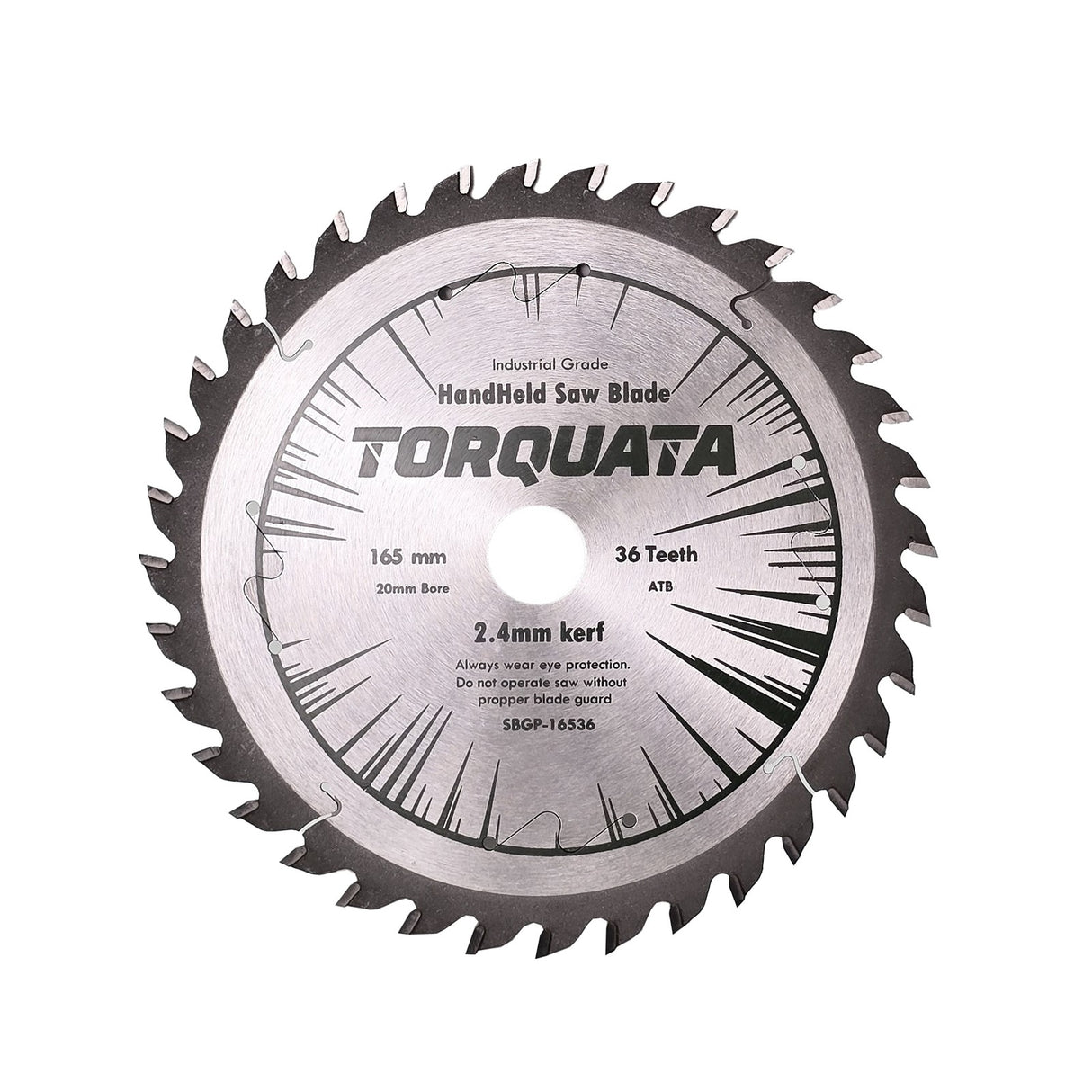 Torquata 165mm Diameter 20mm Bore General Purpose Circular Saw Blade suits Circular Power Saws