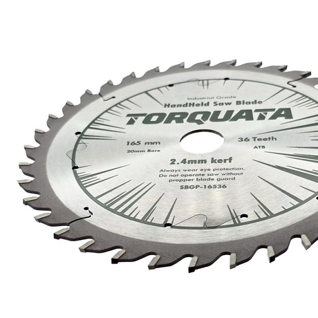 Torquata 165mm Diameter 20mm Bore General Purpose Circular Saw Blade suits Circular Power Saws