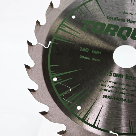 Torquata 160mm Diameter 20mm Bore Extra Thin Kerf Rip Cut Circular Saw Blade suits Circular Power Saws