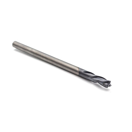 Torquata Triple Flute Extra Long Spiral Downcut ZrN Coated Carving CNC Router Bit 1/4in Shank