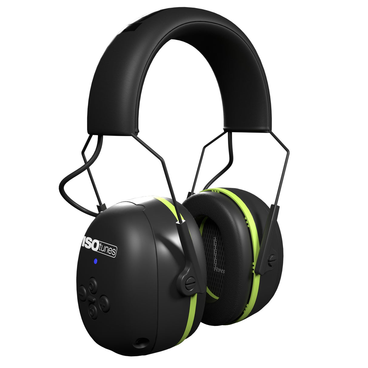 ISOtunes Air Defender Bluetooth Earmuffs - Black/Green Headphones