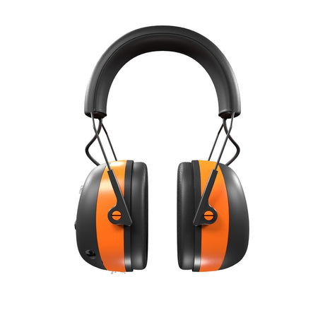 ISOtunes Air Defender Bluetooth Earmuffs in Black/Orange - Over-ear earmuffs with Bluetooth for woodworking protection