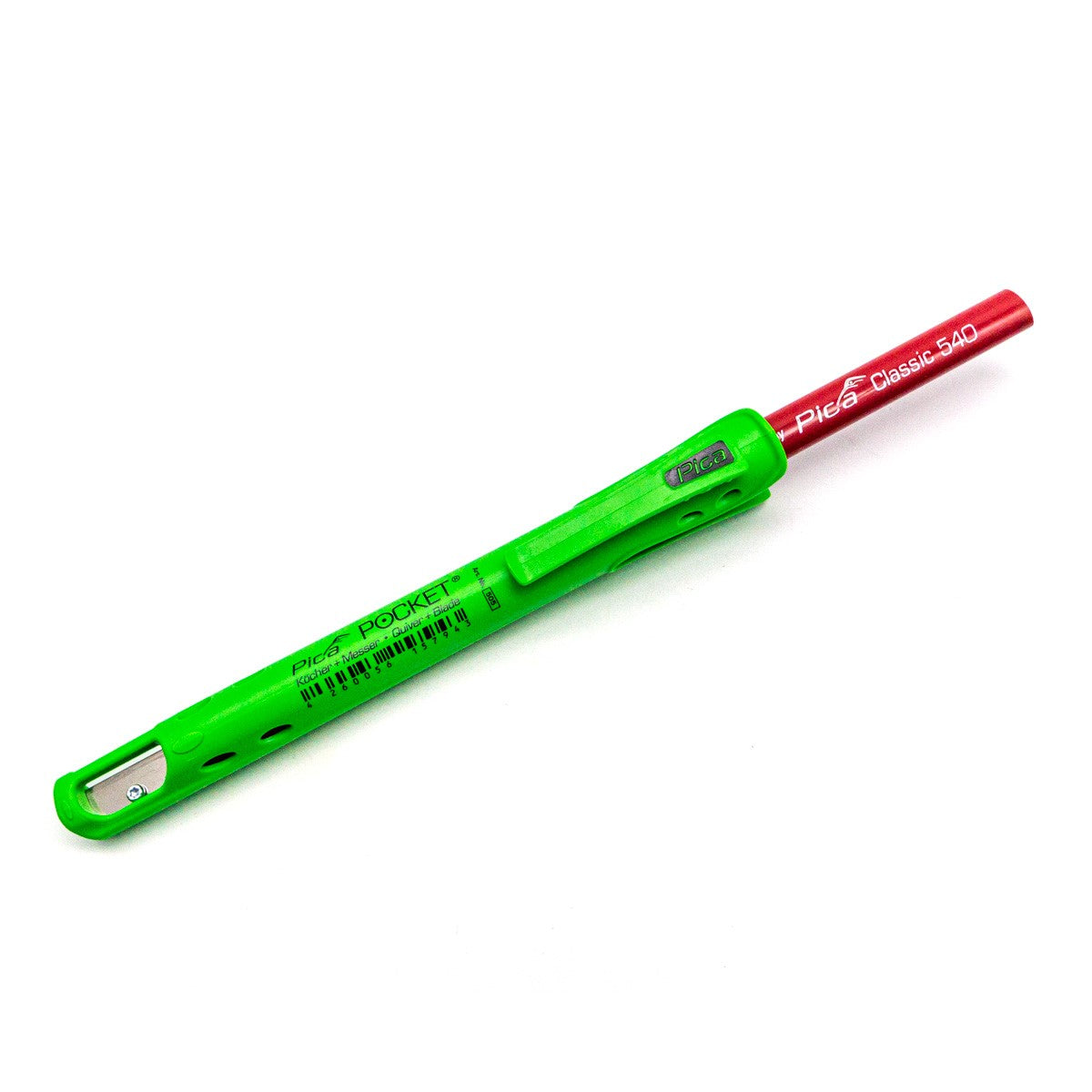 Pica Classic 540 Carpenters Pencil and Pocket Quiver & Blade with Clip