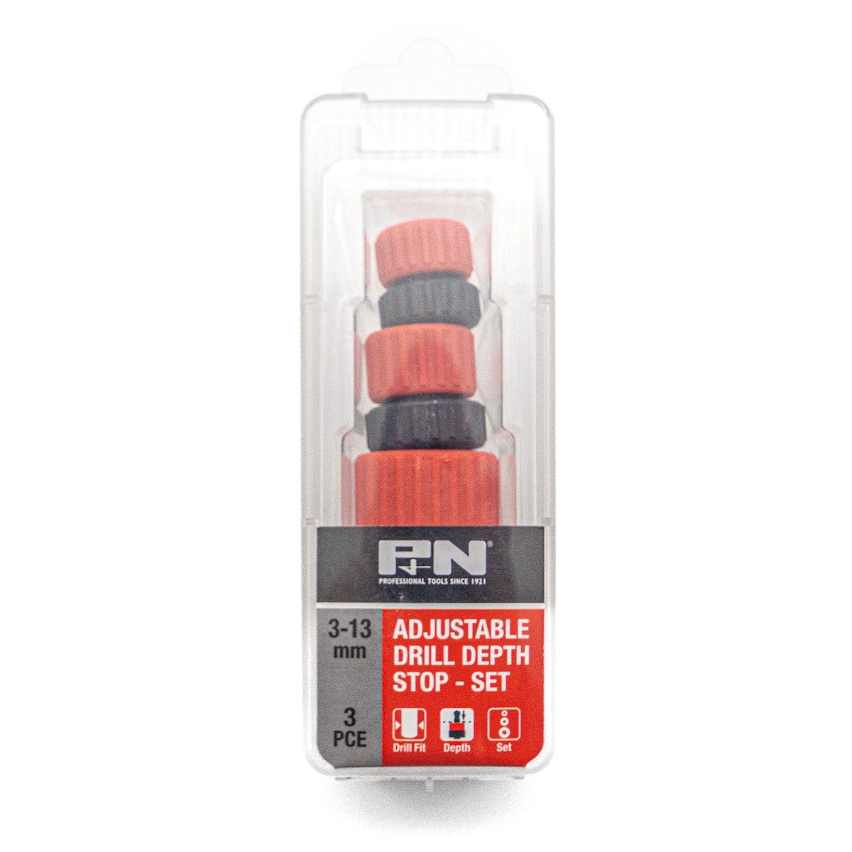 P & N Adjustable Drill Stop Set suits Bits 3-13mm