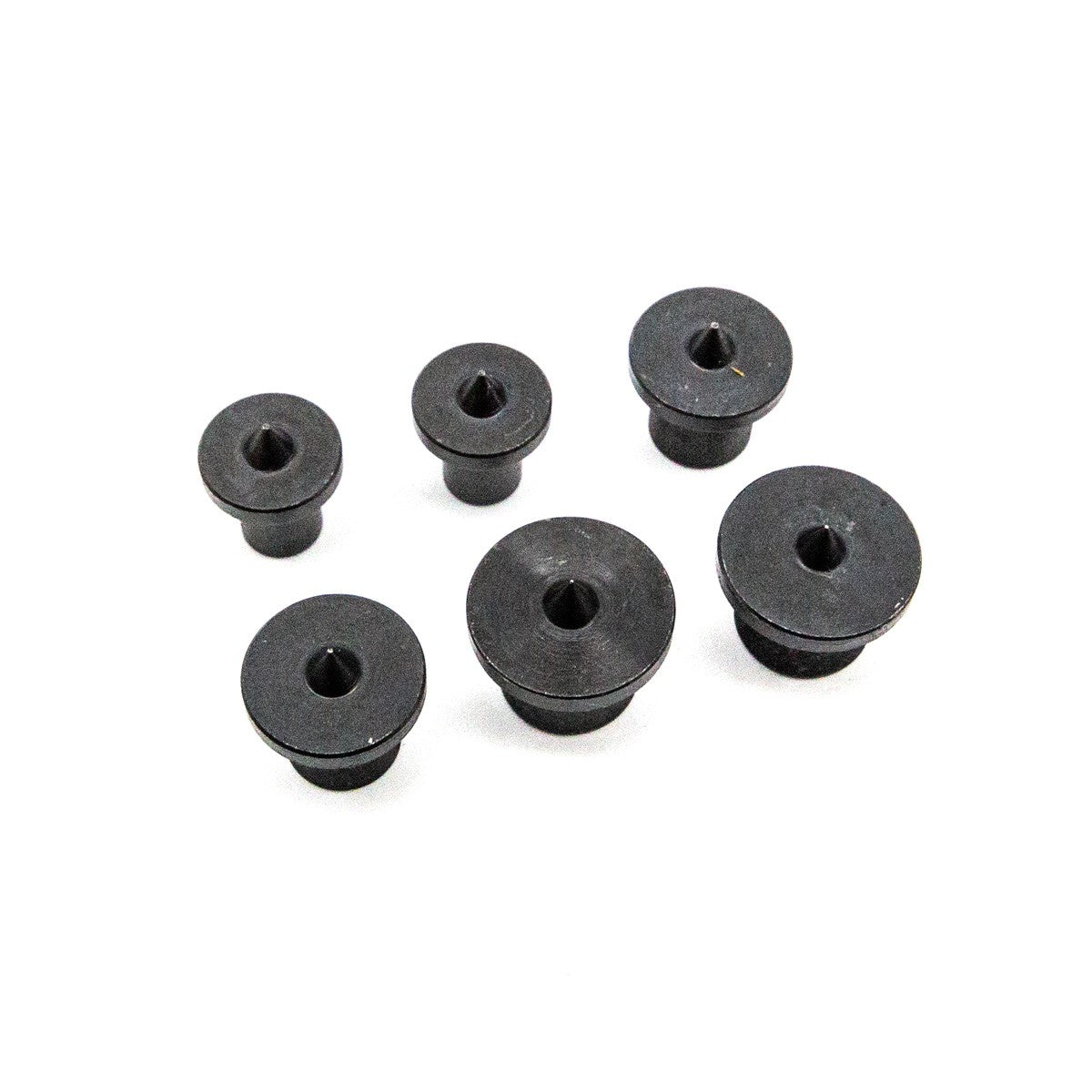 Milescraft Metric Dowel and Tenon Centre Finder Set of 6 in use on wood