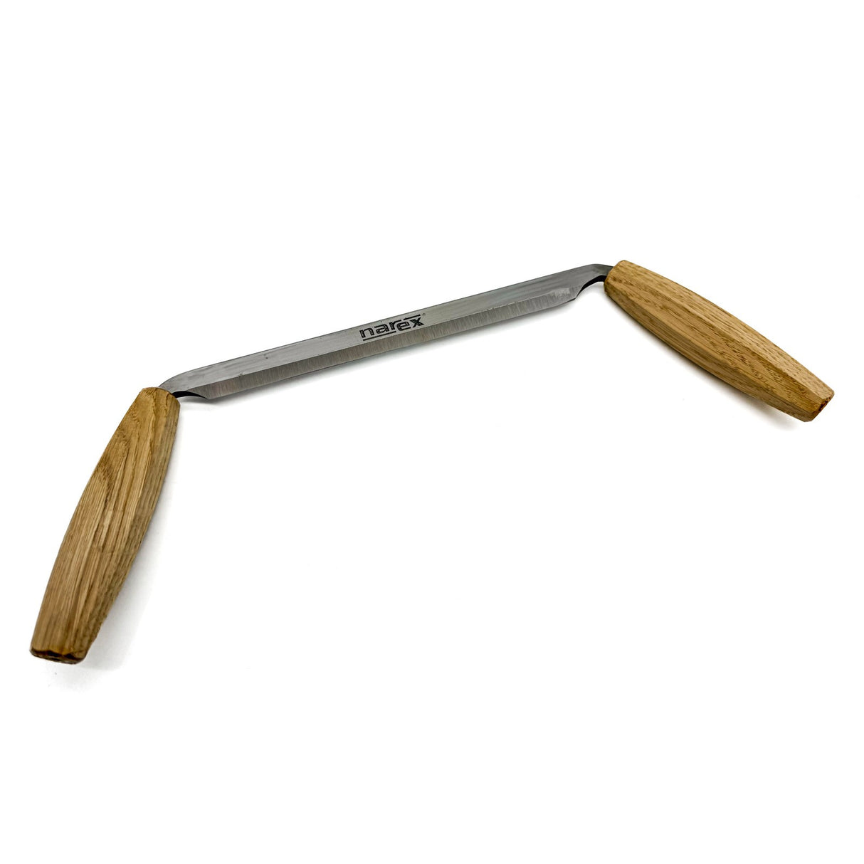 Narex 150mm Straight Drawknife 100mm Handles with Leather Sheath