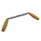 Narex 150mm Straight Drawknife 100mm Handles with Leather Sheath