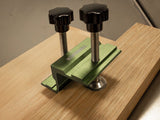 Torquata Table Saw Jointing Clamp Set in use on timber for straight edge rip cuts