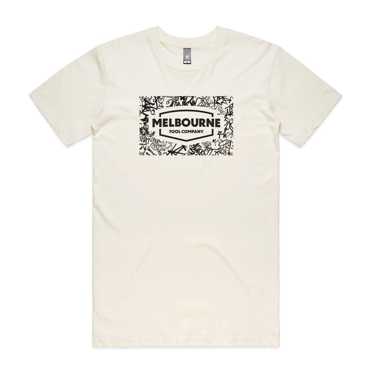 Melbourne Tool Company T-Shirt Antique White with Grafitti Logo