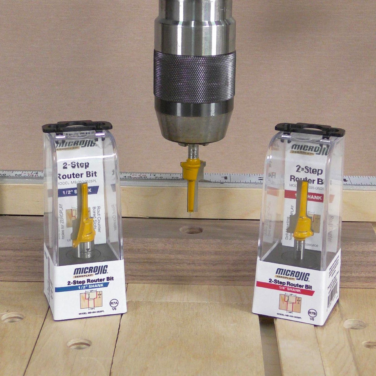 MicroJig Matchfit Two Step Plunge Router Bit 1/4in Shank
