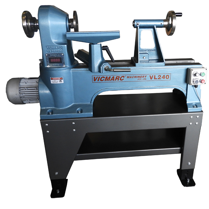 Vicmarc VL240 Wood Lathe with Adjustable Stand Mount 2HP EVS Made in Australia