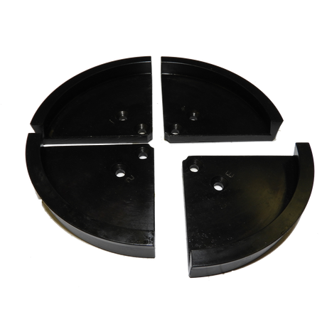 Vicmarc Dovetail Jaws suits VM90/100, angled view showcasing secure bowl mounting capabilities