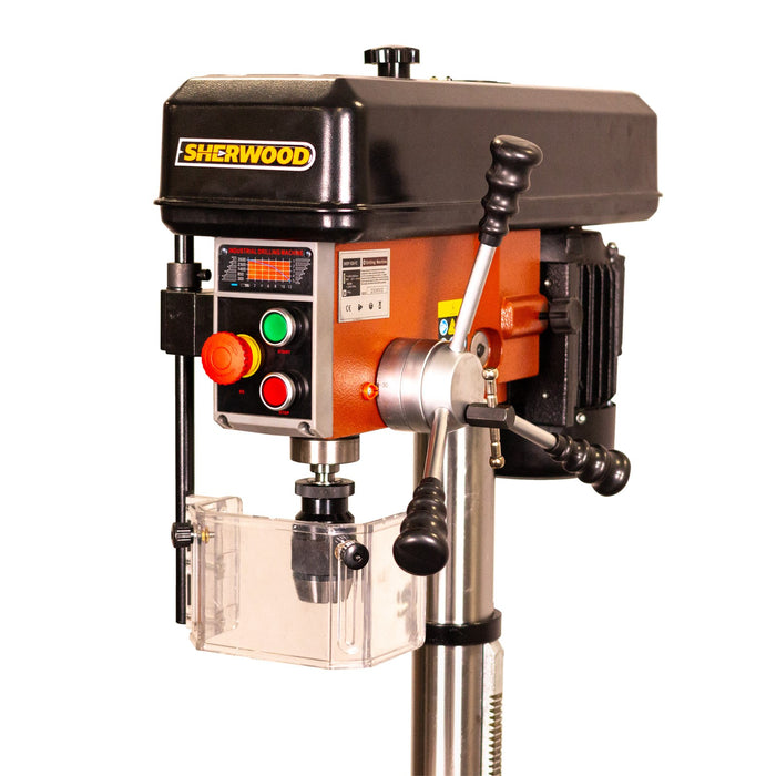 Sherwood Precision Pedestal Drill Press 550W in workshop setting