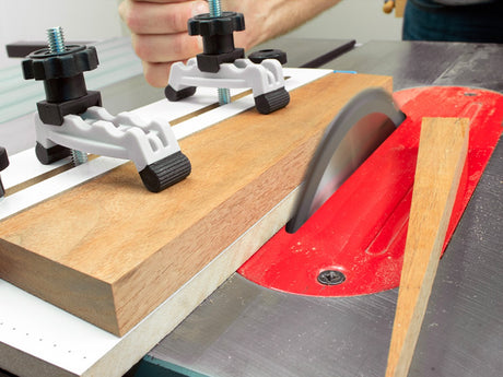 Small Parts Taper Jig for Table Saws 3/4in Mitre Bar 290x185mm 1-25 Degrees