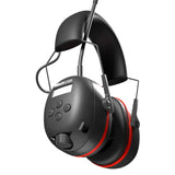 ISOtunes Air Defender Earmuffs with AM/FM Radio - Black/Safety Red Headphones