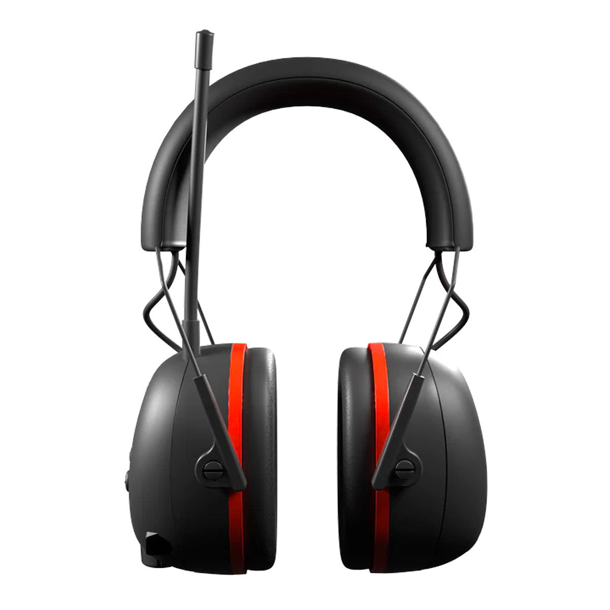 ISOtunes Air Defender Earmuffs with AM/FM Radio - Black/Safety Red Headphones