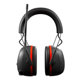 ISOtunes Air Defender Earmuffs with AM/FM Radio - Black/Safety Red Headphones