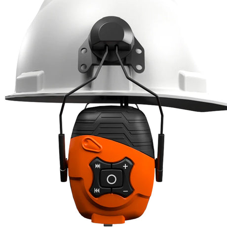 ISOtunes LINK 2.0 Bluetooth Helmet Mounted Earmuffs Hearing Protection Noise Cancellation - Black/Orange Headphones
