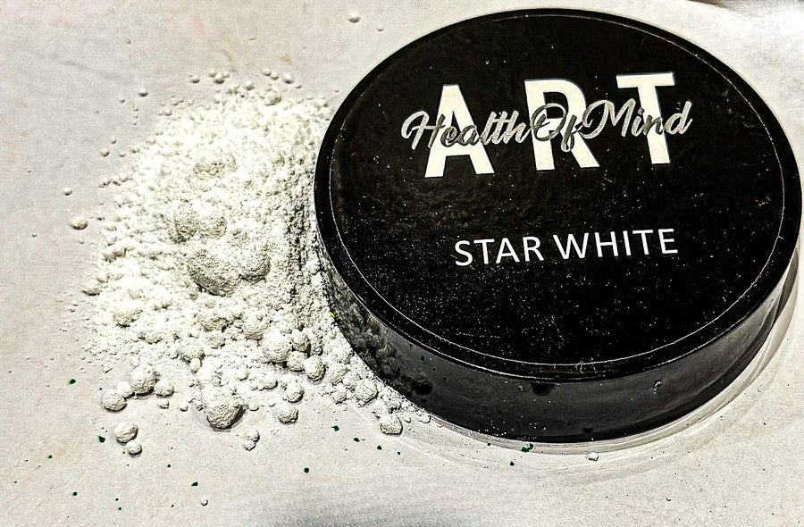 Health of Mind Art Star White 50g Matte Pigment Powder for Epoxy Resin