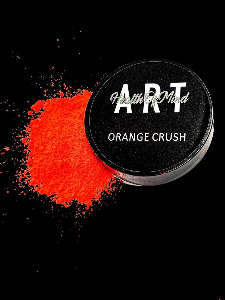 Health of Mind Art Orange Crush 50g Neon Pigment Powder for Epoxy Resin