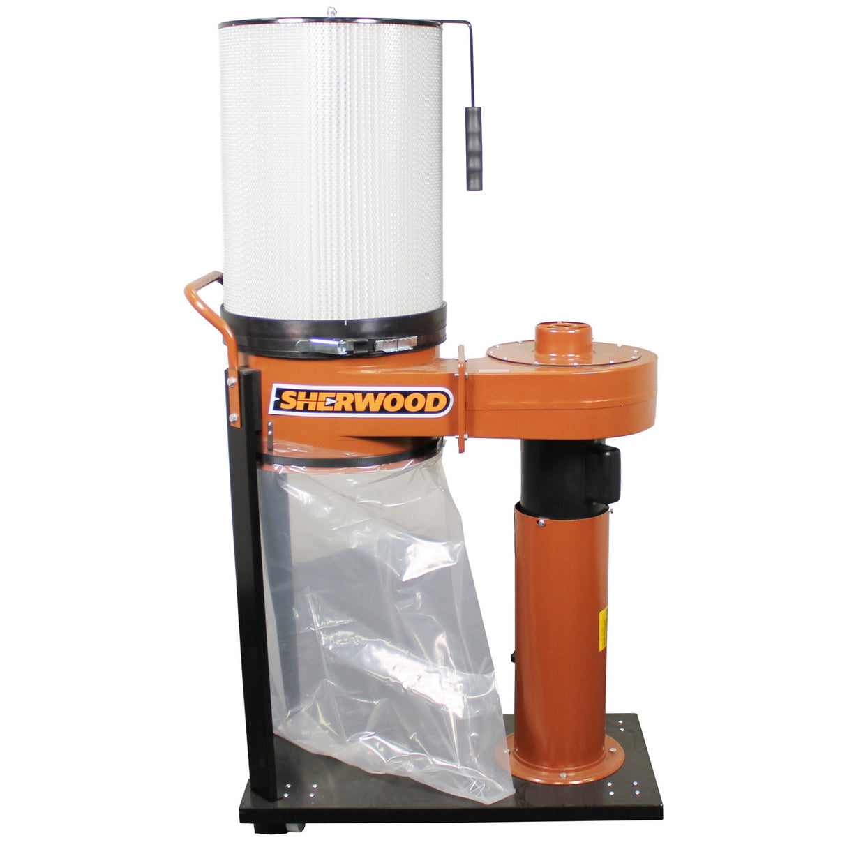 Sherwood 1HP Dust Collector Pleated Filter 600CFM in compact workshop setting