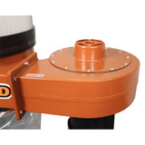 Sherwood 1HP Dust Collector with Pleated Filter in compact woodworking space