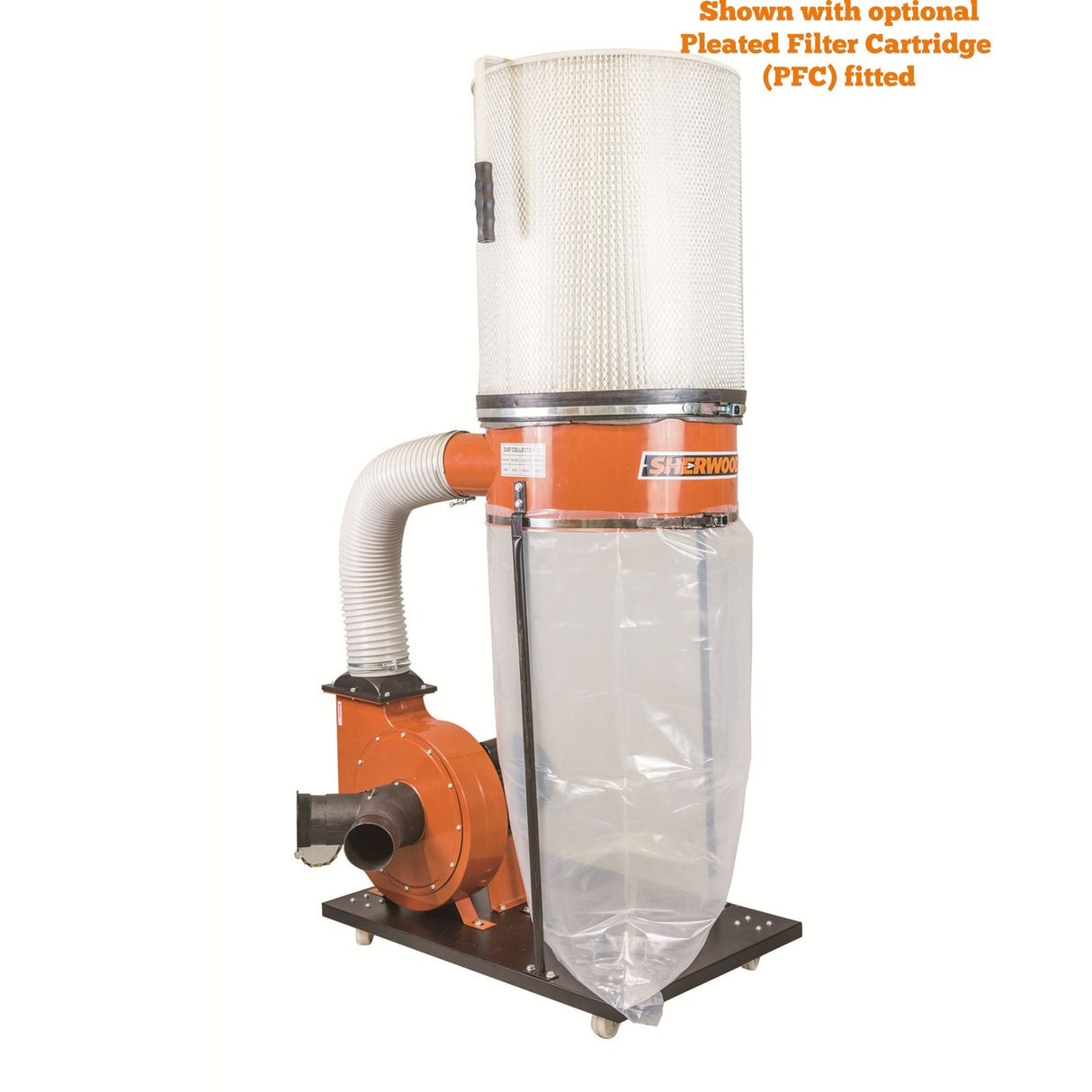 Sherwood 2HP Dust Extractor with Cartridge Filter Single-Stage Dust Collection 1200CFM