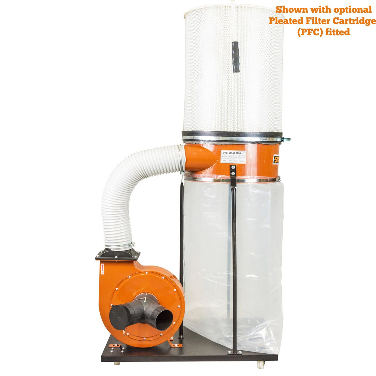 Sherwood 2HP Dust Extractor with Cartridge Filter Single-Stage Dust Collection 1200CFM