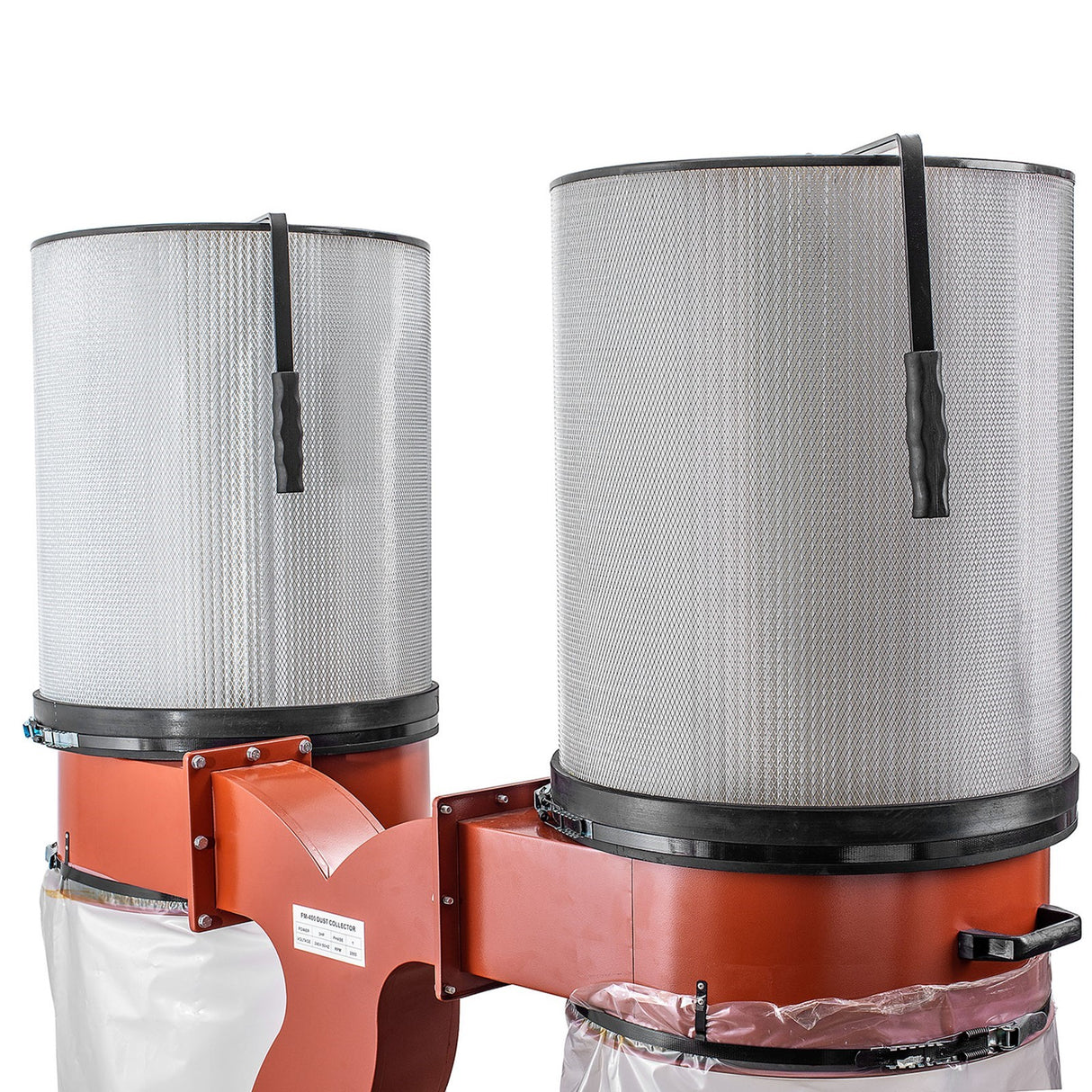 Sherwood 3HP Dust Extractor with Twin Filter Cartridges in workshop setting