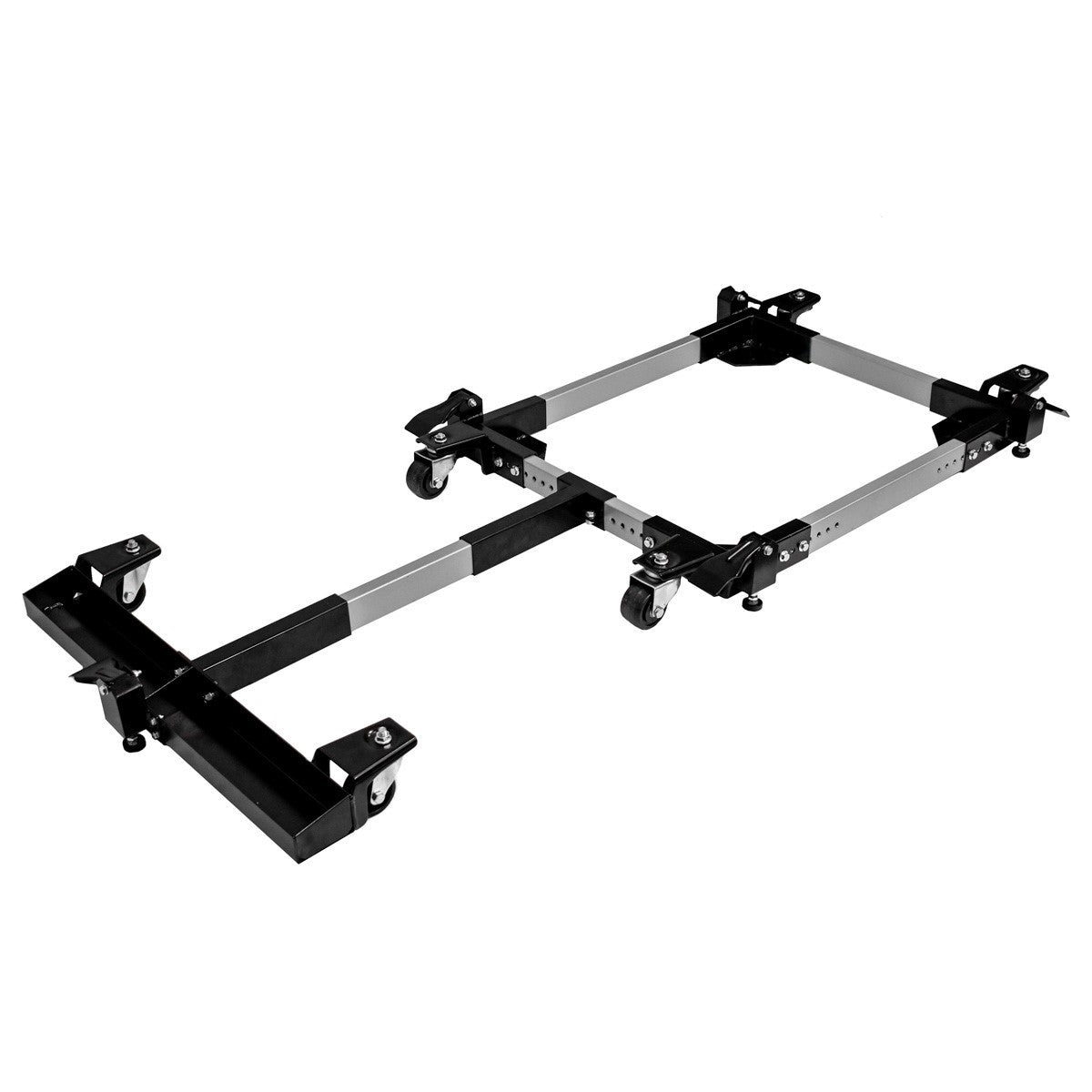 Sherwood 680kg Mobile Machine Base with Table Saw Extension Set on swivel wheels