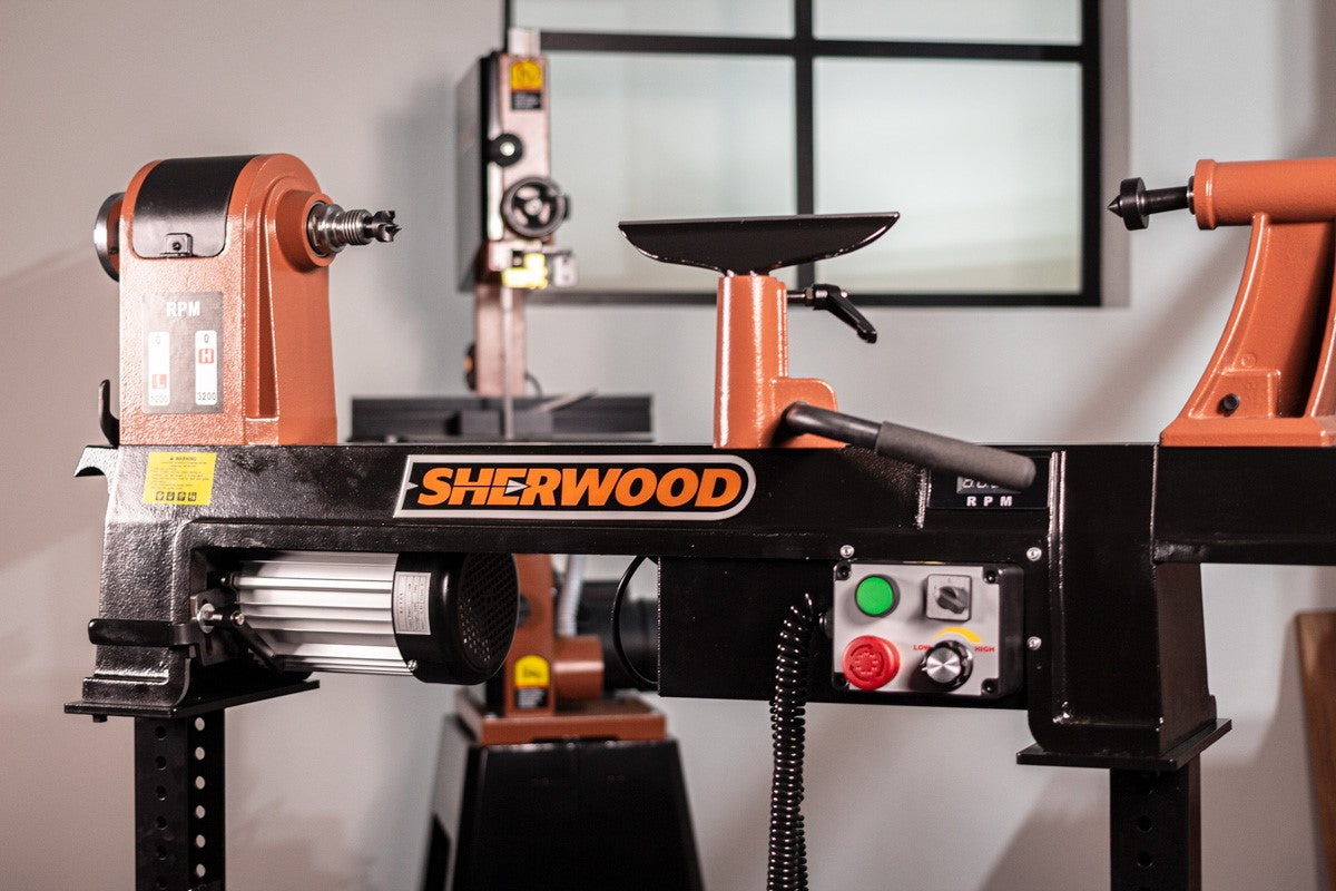 Sherwood Midi EVS Wood Lathe with Stand 350mm Swing 750W 1HP with Stand