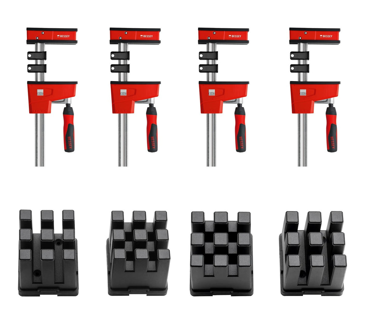 Bessey K-Body Clamps 2 x 600mm & 2 x 1000mm Plus Framing Block Set